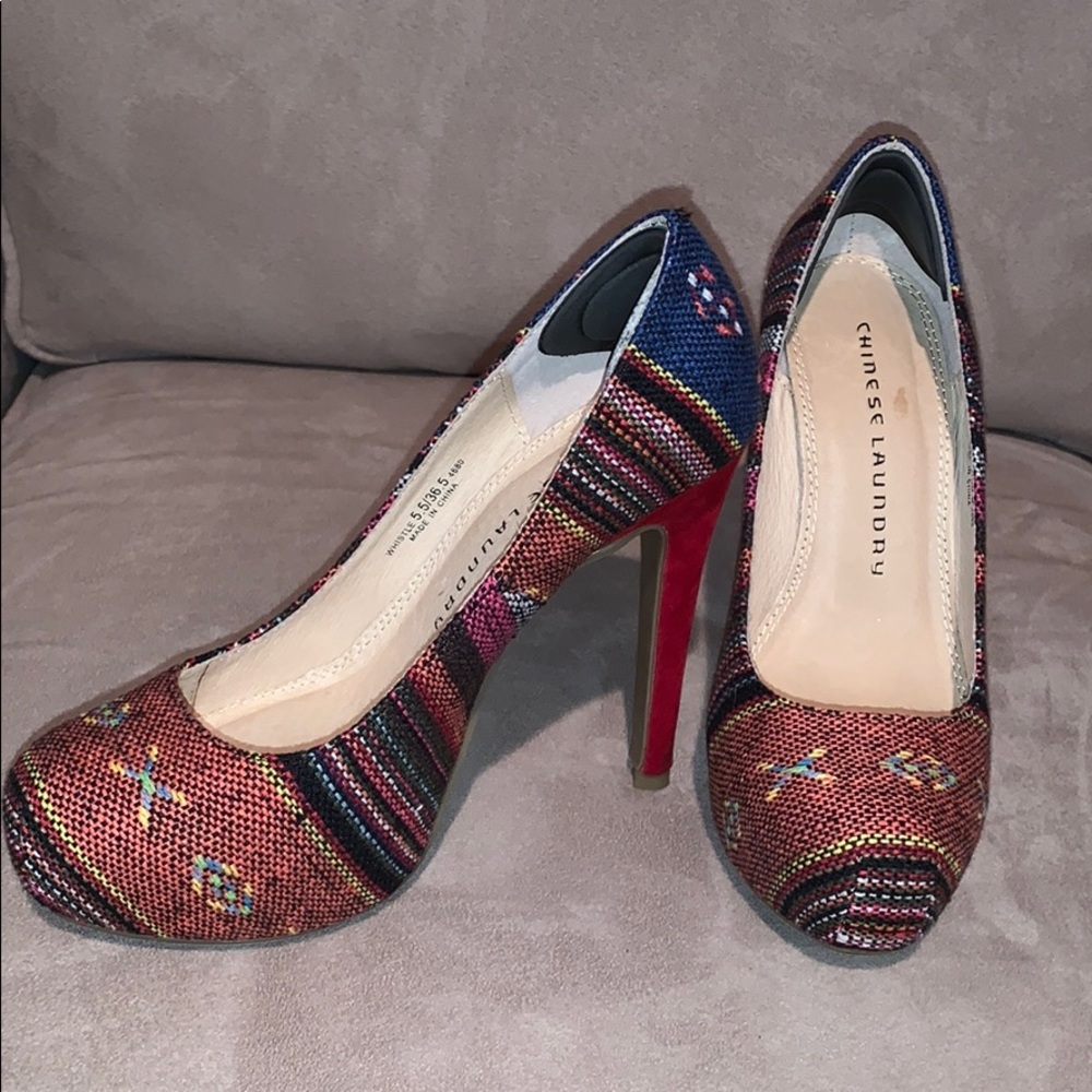 Chinese Laundry Whistle Rustic Platform Heels